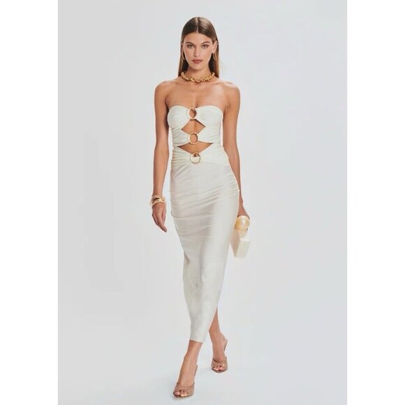 Shani Shemer Lily Maxi Dress in Cream - Picture 1 of 5